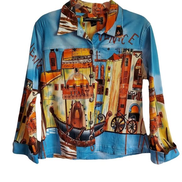 Mirror Imaged Venice Italy Art  Post Card Print Jacket - Picture 1 of 15